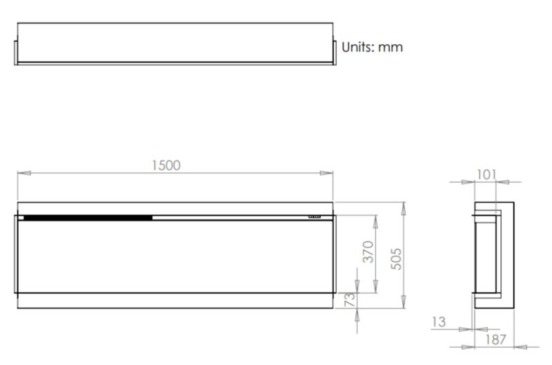 Chimenea eléctrica I1500E SLIM smart App - Imagen 4