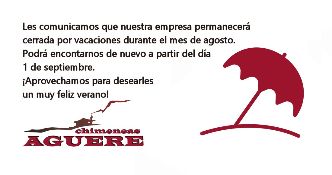 Chimeneas Aguere - Cierre por Vacaciones